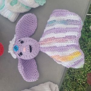 Crocheted baby blanket